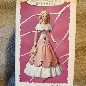 Barbie Pink and White Spring Collection Ornament